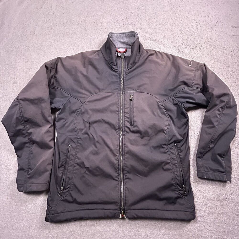 Vintage Y2K Nike Jacket Mens Medium Black Fleece Lined Softshell Full Zip Gorp